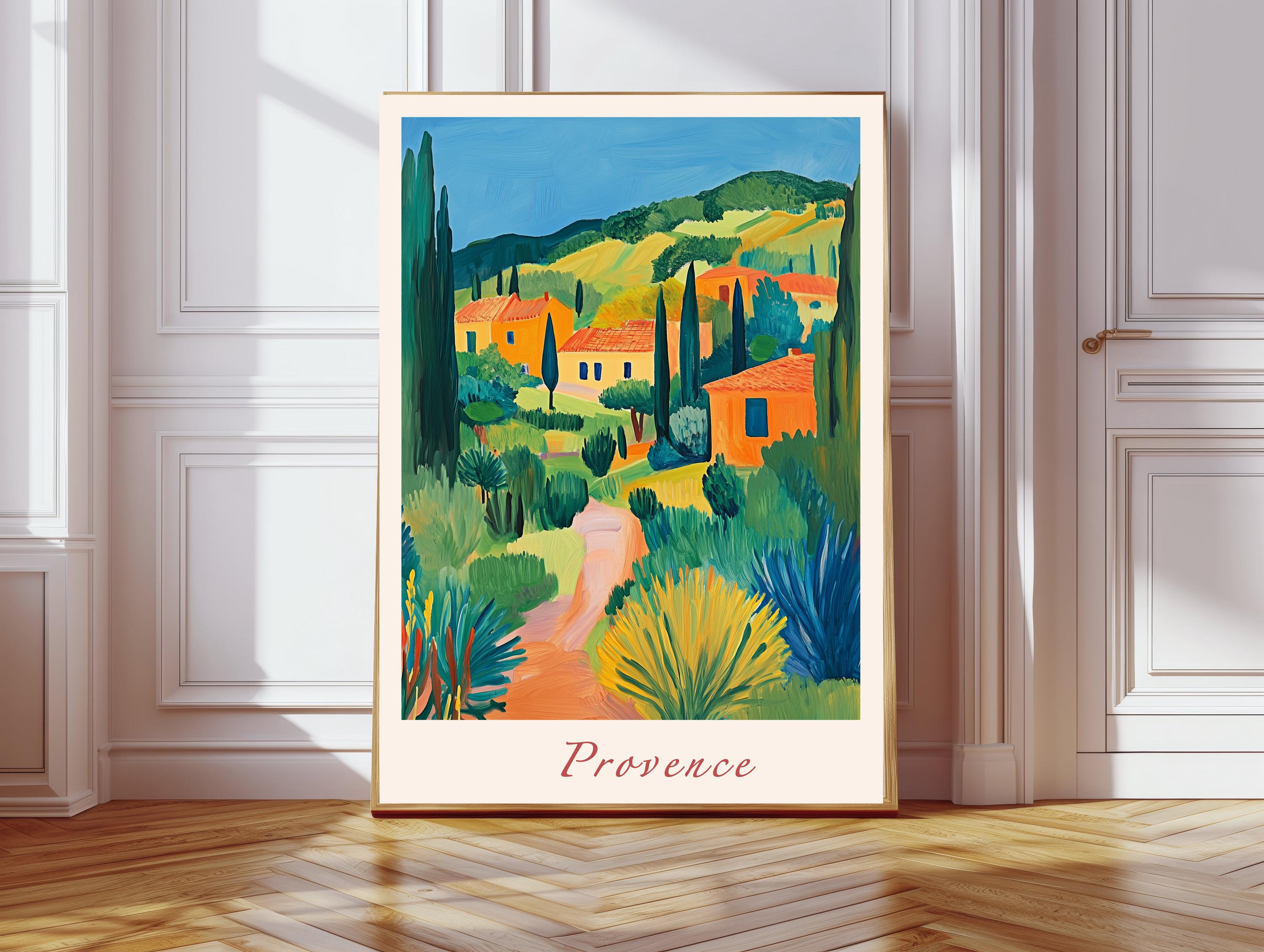 Provence France Art, French Travel Print, Landscape Wall Art