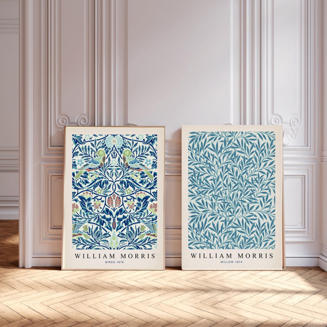 Set of Two William Morris Floral Prints, Vintage Botanical Wall Art ...