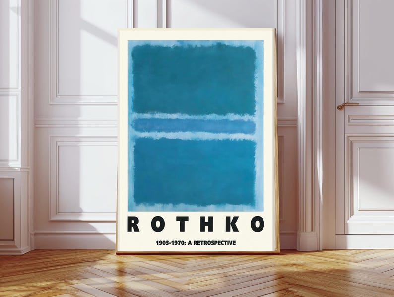 Mark Rothko Blue Art Print, Rothko Poster, Abstract Print, Wall Decor ...
