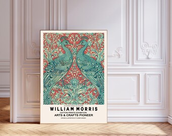 William Morris Kunstdruck, William Morris Vogel Blumen, Morris Druck, Blumen Kunstdruck, Botanischer Druck, Wand Dekor, Wandkunst, Blumendruck,