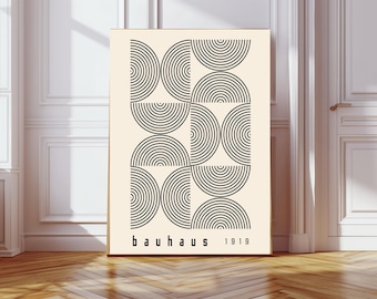 Bauhaus Art Print, Bauhaus Poster, Bauhaus Print, Retro Bauhaus Poster, Modernist Wall Art, Geometric Bauhaus Print,  Minimalist Art Print