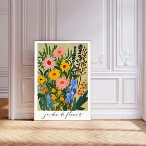 Stampa artistica di fiori botanici, poster di fiori, stampa floreale, decorazione da parete, arte da parete, stampa artistica di fiori, stampa artistica di Matisse, arte da parete di Matisse.