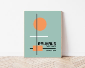 Bauhaus Art Print, Bauhaus Poster, Bauhaus Print, Wall Decor, Wall Art, Mid Century Art Print, Purple Bauhaus Print, Retro Art Print.