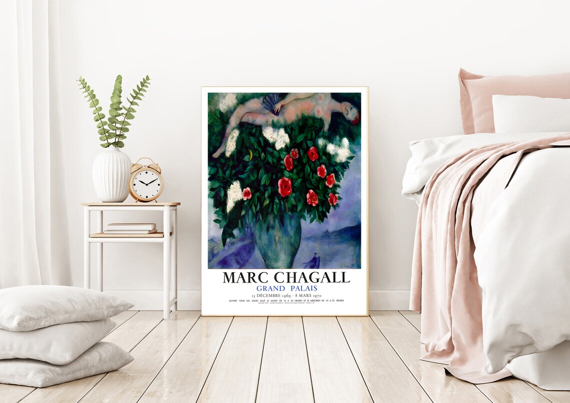 Marc Chagall Art Print, Chagall Poster, Chagall Paris Print, Wall Decor ...