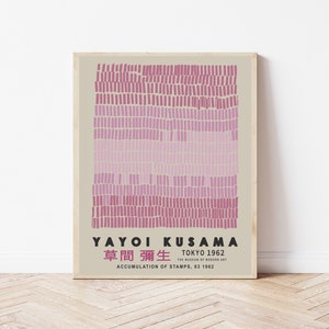 Yayoi Kusama Art Print, Kusama Pink Art Print, Pink Art Print, Yayoi Print, Yayoi StampsArt Print, Pink Print, Wall Decor, Wall Art