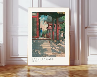 Japanese Art Print, Hasui Kawase Poster, Japandi Poster, Hasui Kawase Exhibition Poster, Ukiyoe print, Woodblock Print,  Hasui Kawase art