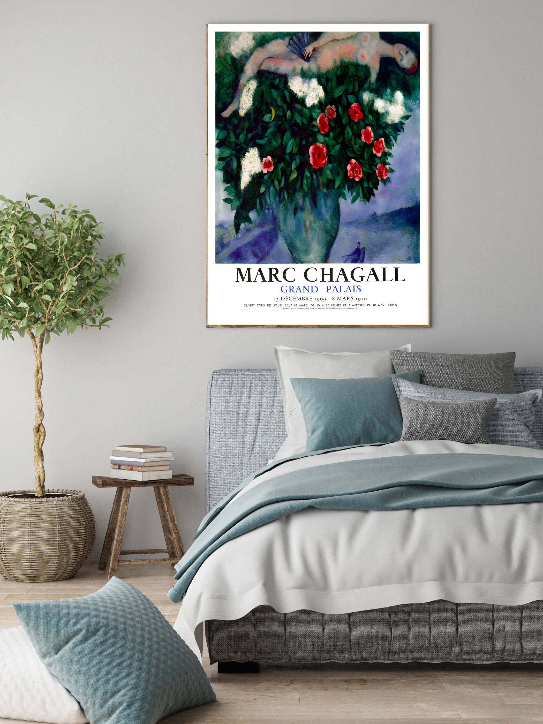 Marc Chagall Art Print, Chagall Poster, Chagall Paris Print, Wall Decor ...