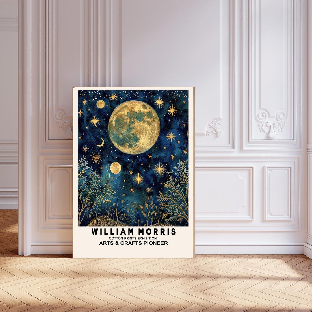 William Morris Moon Art Print, William Morris Forrest, Morris Print ...