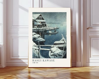 Japanese Art Print, Hasui Kawase Poster, Japandi Poster, Hasui Kawase Exhibition Poster, Ukiyoe print, Woodblock Print,  Hasui Kawase art