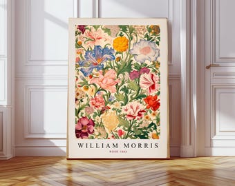 William Morris Kunstdruck, William Morris Rose Druck, Morris Druck, Blumen Kunstdruck, Botanischer Druck, Wanddekoration, Wandkunst