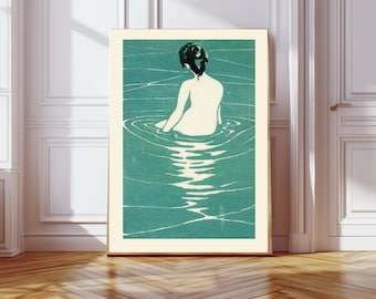夕日 一ノ蔵 川瀬巴水 版画 - Etsy 日本