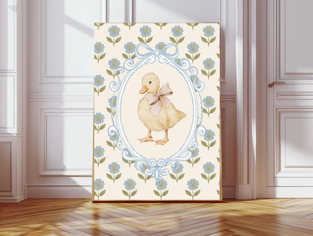 Cute Duck Nursery Wall Art Set | Farmhouse Girl's Room Decor | Farm ...