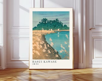 Japanese Art Print, Hasui Kawase Poster, Japandi Poster, Hasui Kawase Exhibition Poster, Ukiyoe print, Woodblock Print,  Hasui Kawase art