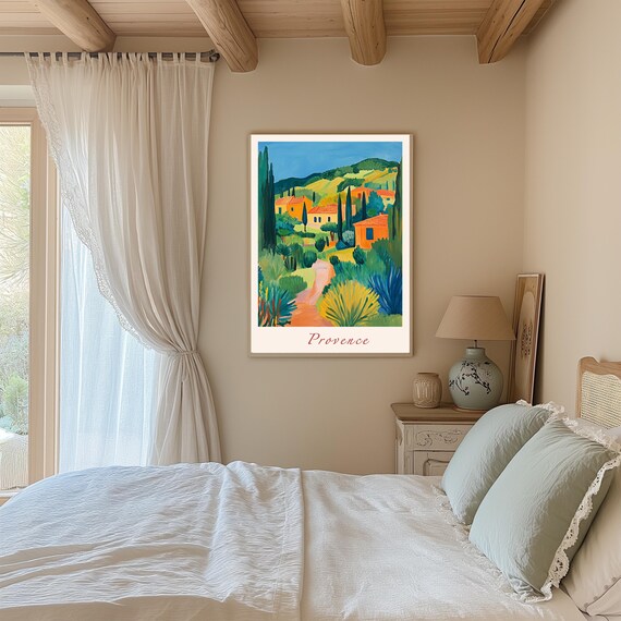 Provence France Art, French Travel Print, Landscape Wall Art