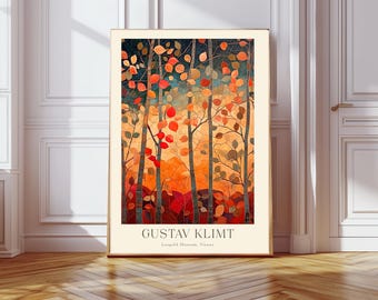 Gustav Klimt Print, Gustav Klimt Farm Garden Poster, Klimt Flowers, Floral Wall Decor, Gift Idea, Wall Art Print, Gustav Klimt Wall Decor