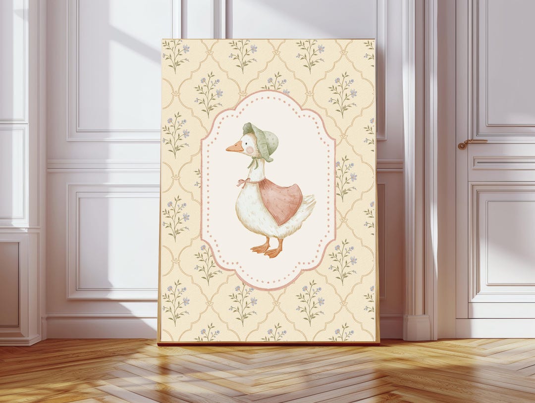 Cute Duck Nursery Wall Art Set | Farmhouse Girl's Room Decor | Farm ...