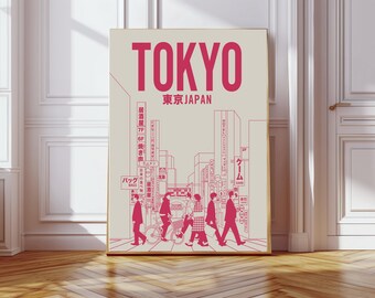 Japanese Art Print, Tokyo Art Print, Tokyo Poster, Tokyo Print, Art Prints, Wall Art, City art Print, Japan Art Print, Japanese art, Tokyo