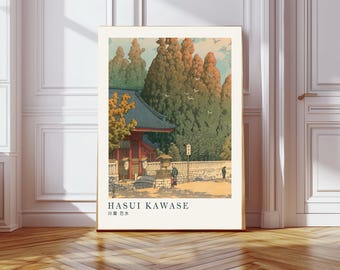 Japanese Art Print, Hasui Kawase Poster, Japandi Poster, Hasui Kawase Exhibition Poster, Ukiyoe print, Woodblock Print,  Hasui Kawase art