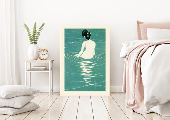 Japanese Art Print, Ichijo Narumi Poster, Japandi Poster, Hasui