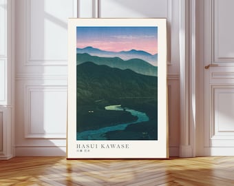 Japanese Art Print, Hasui Kawase Poster, Japandi Poster, Hasui Kawase Exhibition Poster, Ukiyoe print, Woodblock Print,  Hasui Kawase art