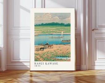 Japanese Art Print, Hasui Kawase Poster, Japandi Poster, Hasui Kawase Exhibition Poster, Ukiyoe print, Woodblock Print,  Hasui Kawase art