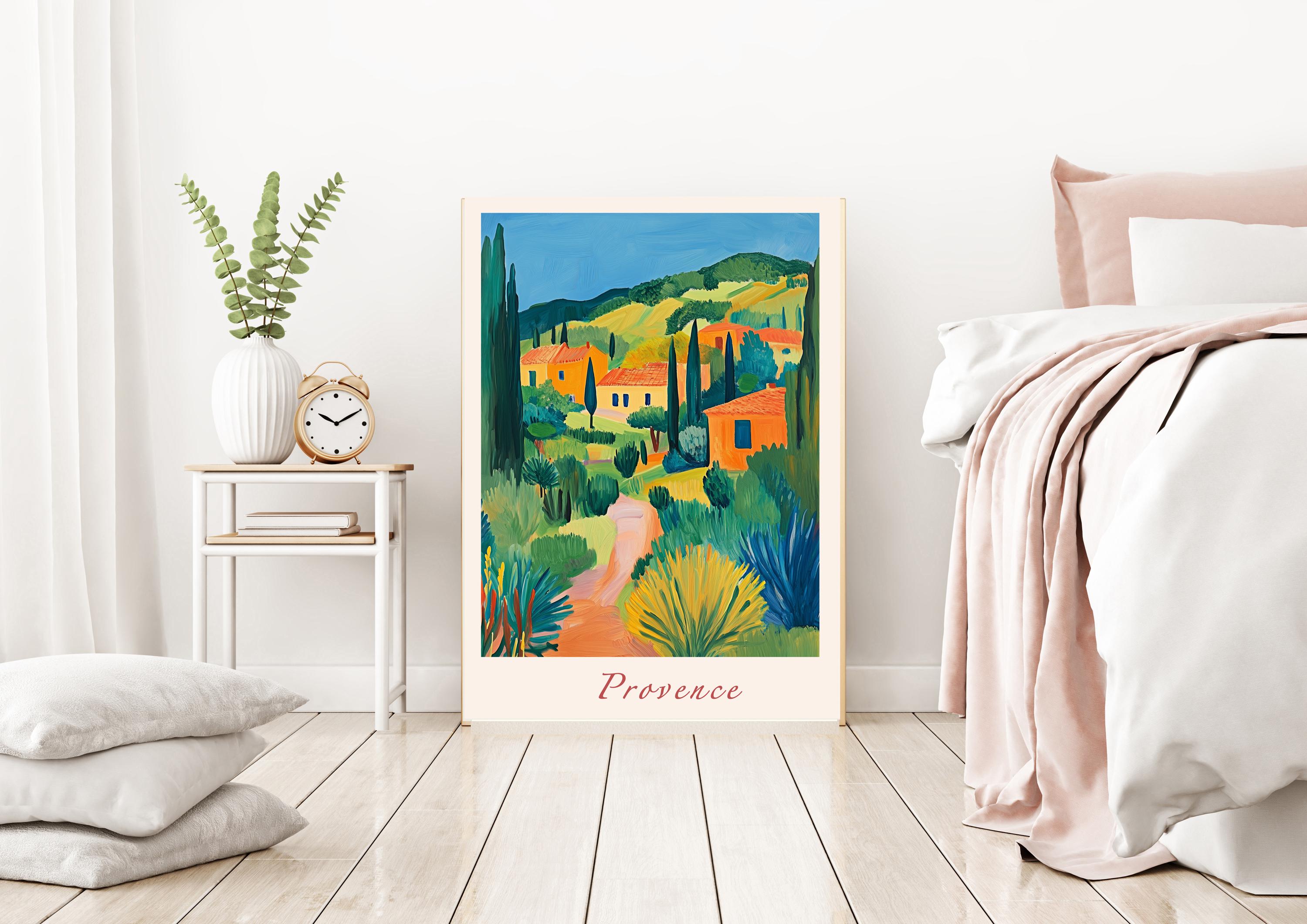 Provence France Art, French Travel Print, Landscape Wall Art