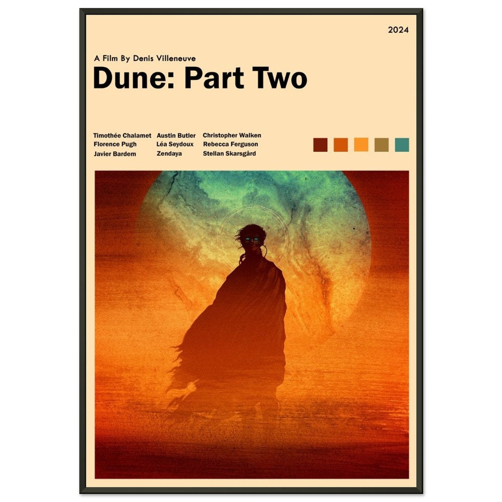 Discover Dune Movie Poster 2024, Minimalist Poster, Dune Poster, Dune Movie Print, Timothe Chalamet, Zendaya, Florance Pugh, Jason Momoa