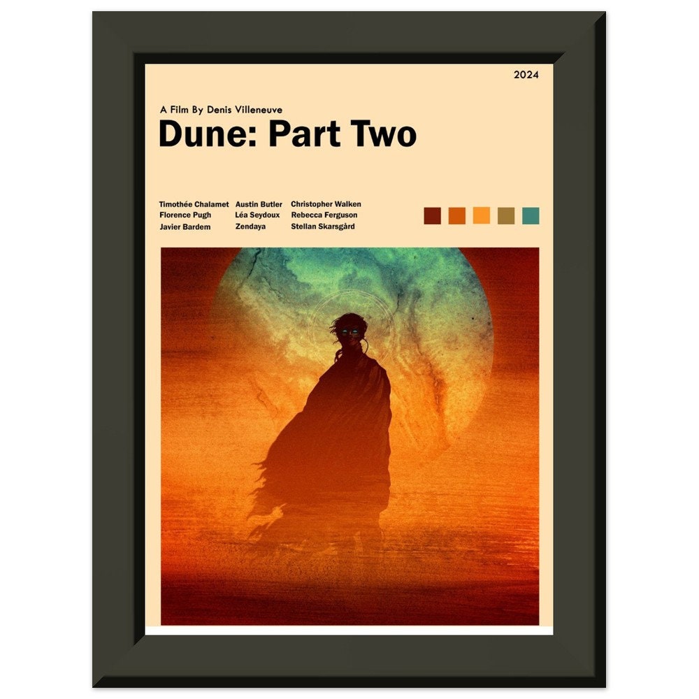 Discover Dune Movie Poster 2024, Minimalist Poster, Dune Poster, Dune Movie Print, Timothe Chalamet, Zendaya, Florance Pugh, Jason Momoa