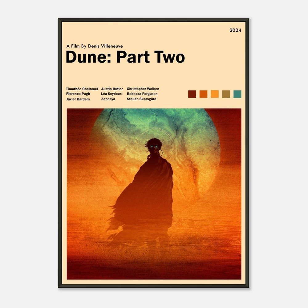 Discover Dune Movie Poster 2024, Minimalist Poster, Dune Poster, Dune Movie Print, Timothe Chalamet, Zendaya, Florance Pugh, Jason Momoa