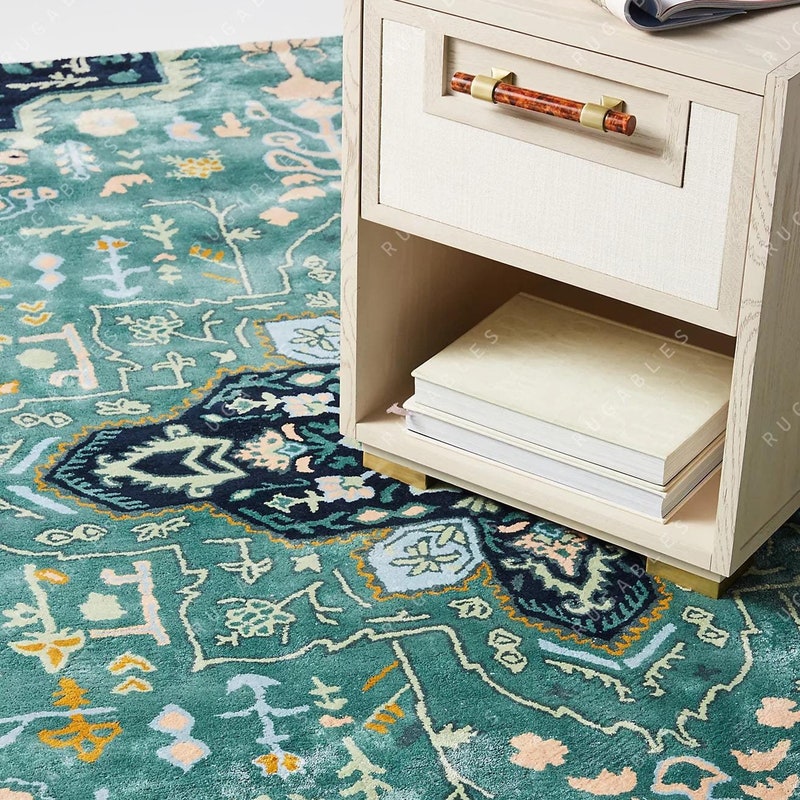 Turquoise Rug - Etsy