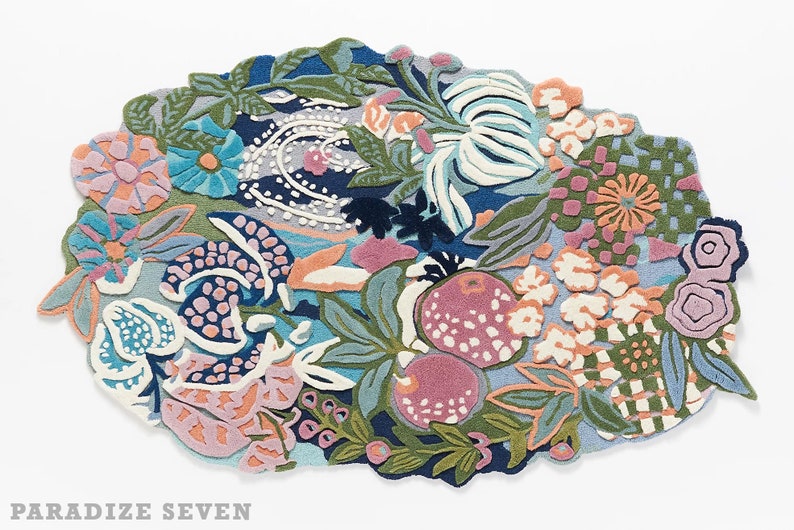 Fleur Oval Rug Multicolored Handtufted Wool Area Etsy UK