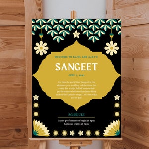 Sangeet Indian Wedding Welcome Sign