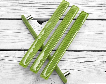Green Glass Door Handle, Kitchen Cabinet Handles, Cupboard Pulls, Cabinet Handle, Knobs for Dresser, Dresser Handles, Cabinet Hardware