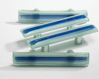 Blue Glass Door Handle, Kitchen Cabinet Handles, Cupboard Pulls, Cabinet Handle, Knobs for Dresser, Dresser Handles, Cabinet Hardware
