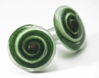Vert poignée en verre pour meubles, Bouton en verre, poignées de tiroirs, bouton pour meubles, supports en verre, bouton de meuble