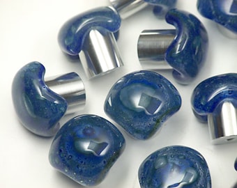 Blue Glass Door Handle, Kitchen Cabinet Handles, Cupboard Pulls, Cabinet Handle, Knobs for Dresser, Dresser Handles, Cabinet Hardware