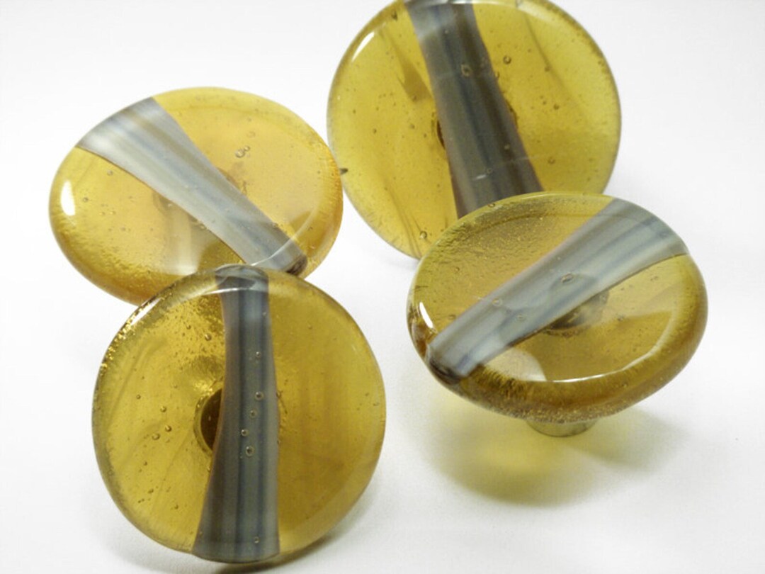 Amber Glass Door Handle, Kitchen Handles, Cupboard Pulls