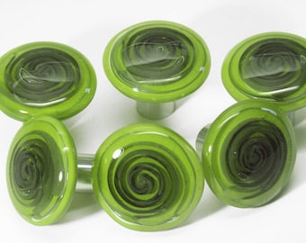 Green Glass Door Handle, Kitchen Cabinet Handles, Cupboard Pulls, Cabinet Handle, Knobs for Dresser, Dresser Handles, Cabinet Hardware