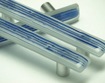 Blue Glass Door Handle, Kitchen Cabinet Handles, Cupboard Pulls, Cabinet Handle, Knobs for Dresser, Dresser Handles, Cabinet Hardware