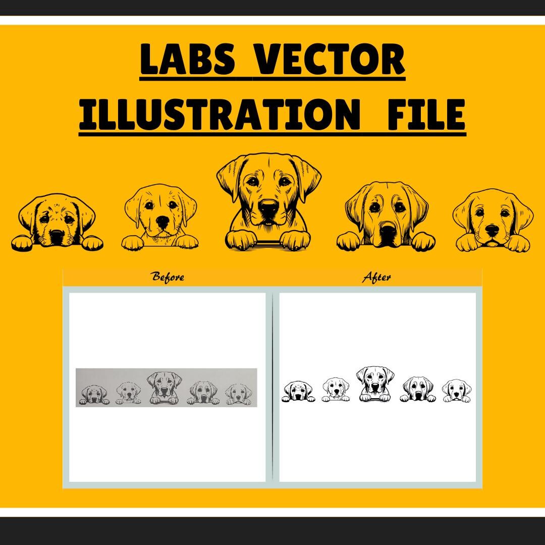 Hand Drawn Labrador Retriever SVG PNG Bundle - Digital Clipart & Pet ...