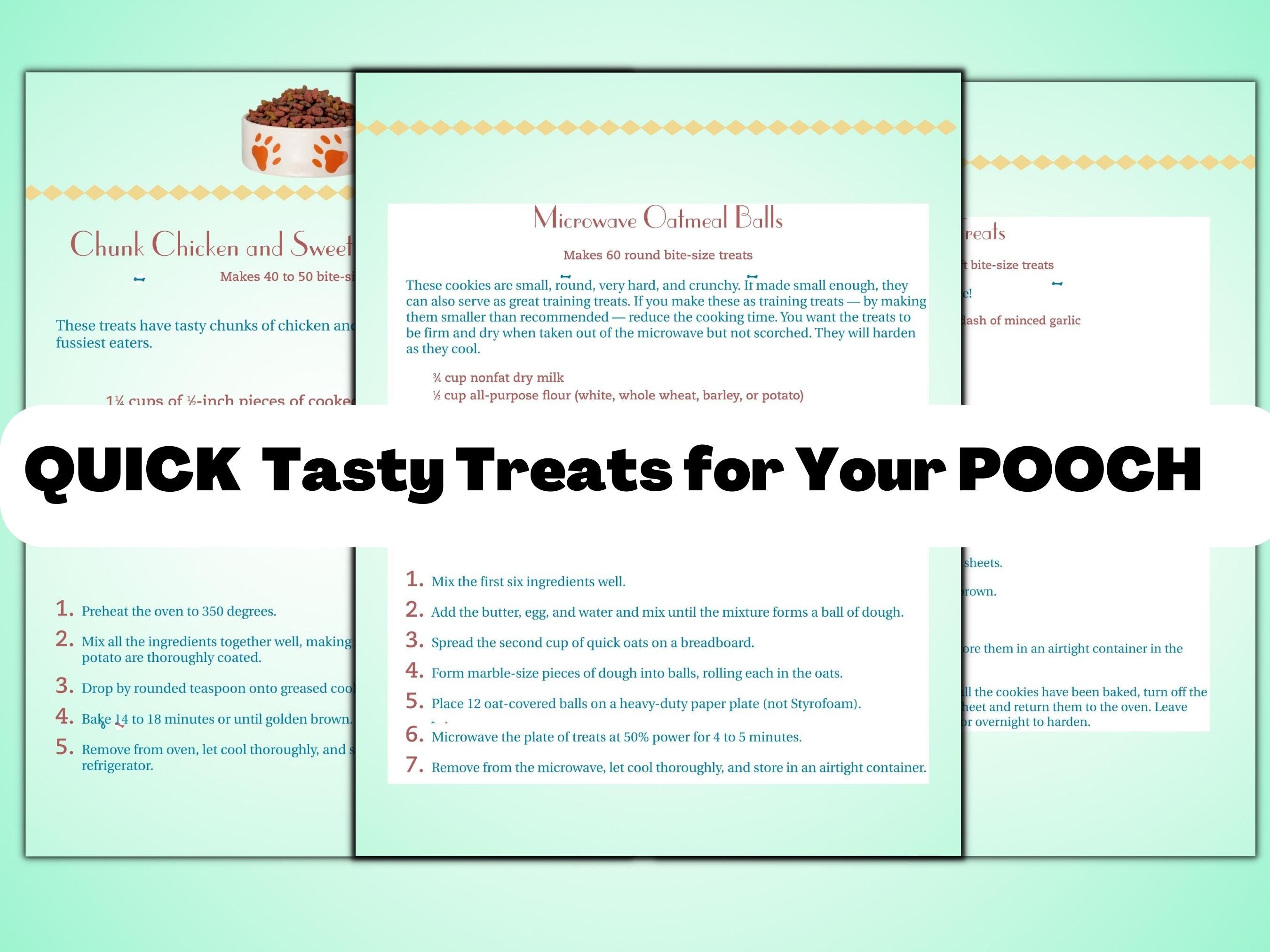 DOG Treat Recipe Book Printable Dog Treat Recipes Natural Etsy