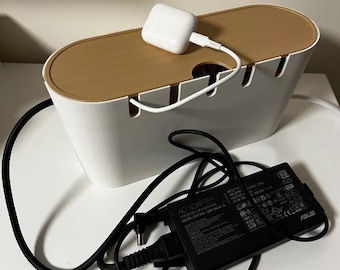 Skrzynka na kable przedłużające - organizer na kable bez bałaganu z pokrywką