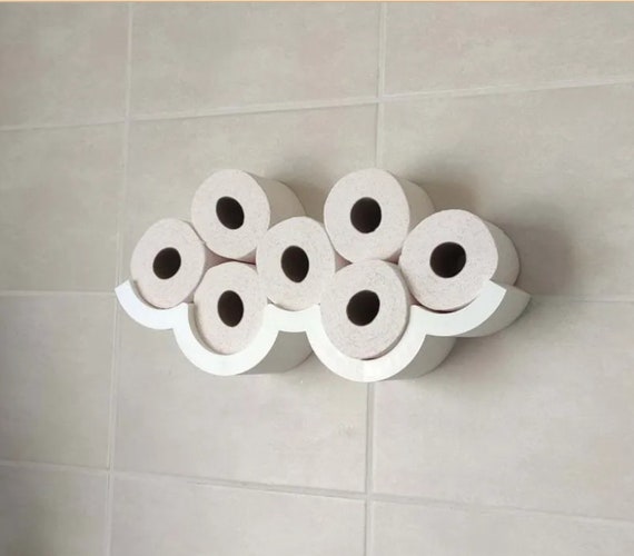 Toilet Roll Holder - Modern Eco-Friendly Storage Solution - Wall Mounted Bathroom Shelf