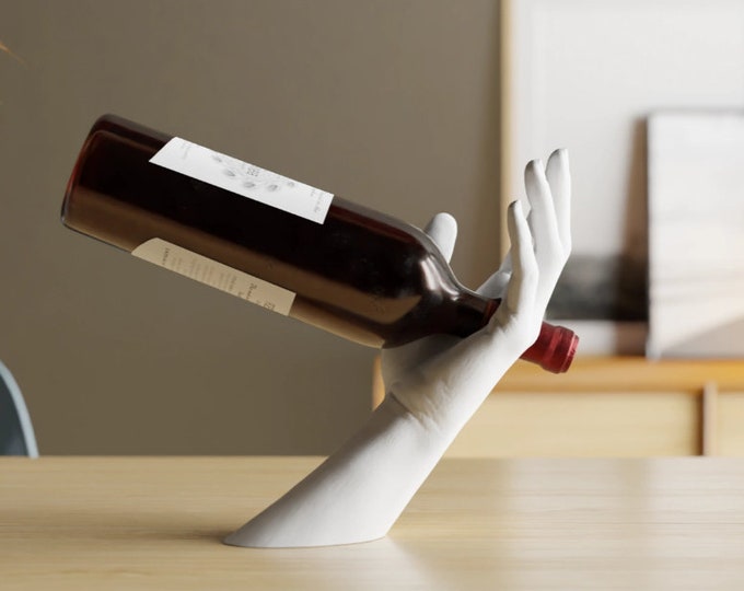 Artisanal Hand Wine Holder - Unique Bottle Display