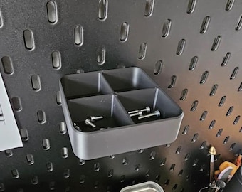 Skadis Pegboard Divided Storage Box - Opakowanie 3 sztuk (8 cm x 9 cm x 2,5 cm)