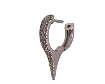 Pavé Pointed Clicker White Gold w/ White Diamonds