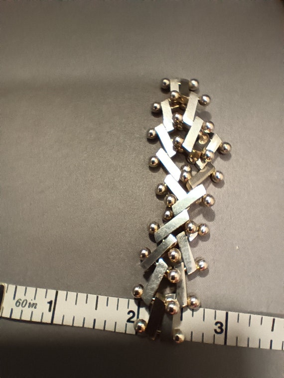 Vintage Sterling Silver Solid Reversible Bar Brac… - image 8