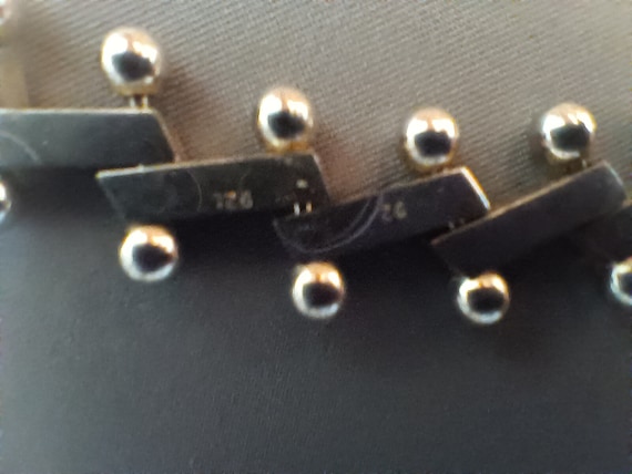 Vintage Sterling Silver Solid Reversible Bar Brac… - image 5