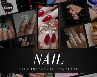 Instagram-Coach für Nageldesign, ästhetische Post-Vorlagen, Nageldesignerin, Nageltechnikerin, Maniküre, Pediküre, Beauty, Social-Media-Business, Canva