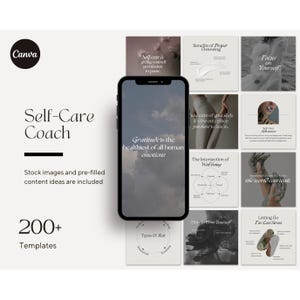 Post modello Instagram per la cura di sé Coach per la salute mentale e il benessere / Canva Social Media Engagement Booster / Coaching per un amore positivo per se stessi
